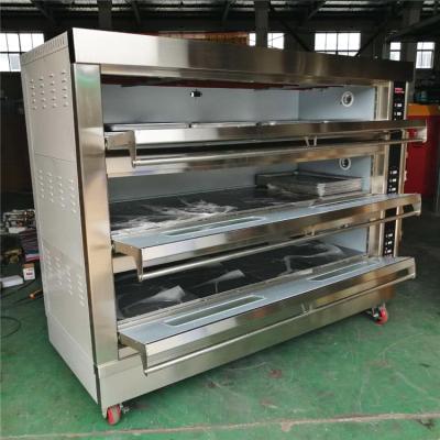 China 3 Deck 12 Trays Mini Electric Baking Oven Ss304 Stainless Steel for sale