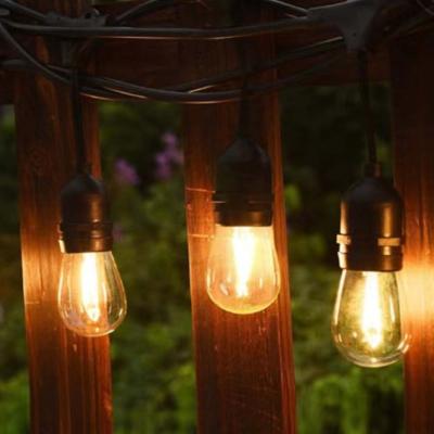 China Led smart garden s14 string light string lights globe E27 s14 string lights America waterproof smart garden s14 socket for sale