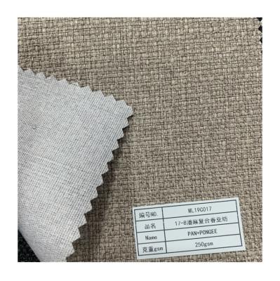 China New Style Tear-Resistant Polyester Linen Fabric With Pongee for sale