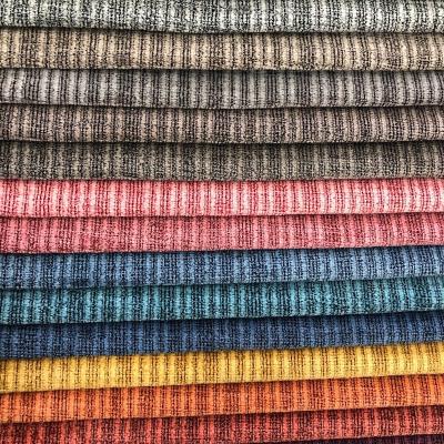 China Downproof Stripe Polyester Corduroy Fabric Matte Velvet Sofa Fabric Wholesales For Textile Upholstery Home Use for sale