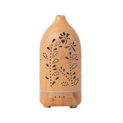 China Wood Grain Household Decoration Diffuser Ultrasonic Yoga Essential Oil Diffuser Aroma Humidifier Diffuser for sale