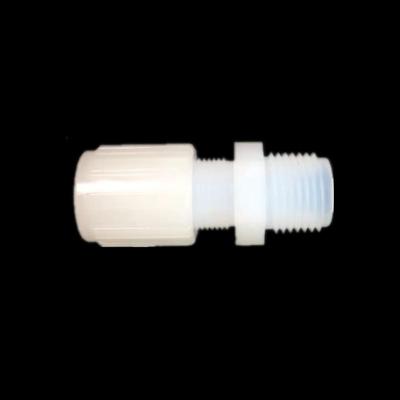 China PVDF Plastic Straight Wire Connector, Molded And Injection Molded for sale