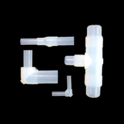 China China Factory PVDF PFA Plastic Pipe Fittings Three Straight Elbow Injection Molding Generation Process for sale