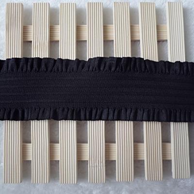 China Nylon Customized Ribbon Logo Customized Jacquard Elastic Bands Pattern Color Underwear Elastic Custom Strap for sale