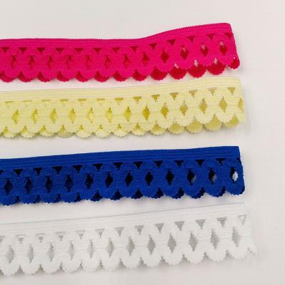 China Factory Sale Custom Elastic Bra Bags Bud Edge Webbing Garment Decoration Mesh Elastic Belt Sew Edge Binding Band for sale