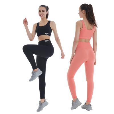 China Wholesale Breathable 2pcs Yoga Set Set Sports Tracksuit Women Set Fitness Clothing Sport Wear Gym Sportswear Running Gaiters for sale