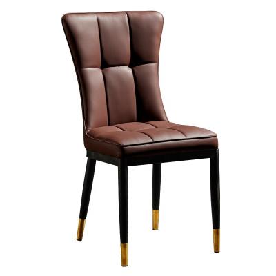 China Leather Dining Chair (Other) Wholesale Price Dining Room Furniture Nordic Adjustable Light Luxury Bread-Shaped Backrest Living Room High for sale