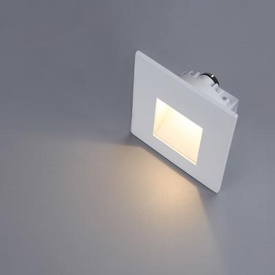 China VJC Modern Hot Sale Square IP20 IP65 1W/2W/3W Aluminum Recessed Indoor Outdoor Led Stair Step Light Led Wall Light for sale