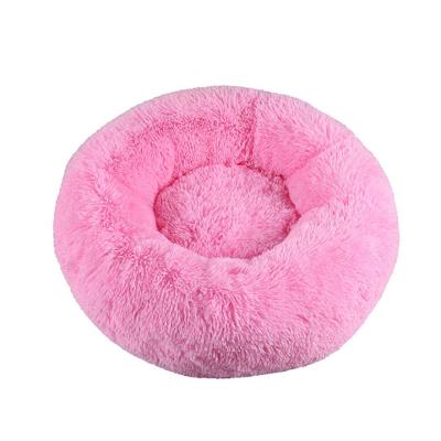 China Cat Cave Autumn Winter Warm Cushion Plush Round Dog Pet Stocked Bed Mat Cat Supplies for sale