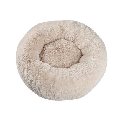 China Round Stocked Puppy Bed Cat Kennel Warm Pet Supplies Plush Pet Kennel Dog Kennel Hot Sales for sale