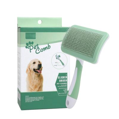 China Stocked Cat Dog Special To Floating Comb Pet Hair Comb Automatic Pet Hair Removal Grooming Cleaning Supplies for sale