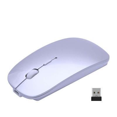 China Mini Wireless Flat Panel Mouse Wireless 2.4G Optical Mouse Rechargeable Silent Logo Wireless Custom PC Laptop Computer for sale