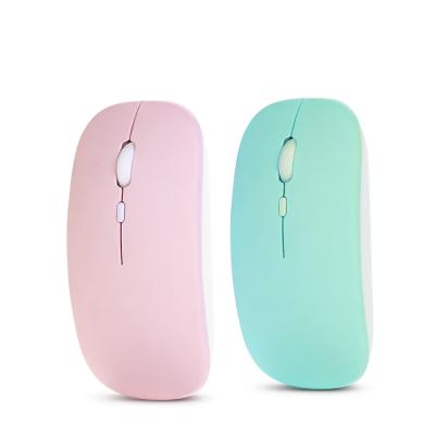 China New Fashion Mute and Matte Portable Rechargeable Optical Dual Gaming Wireless Mouse for sale