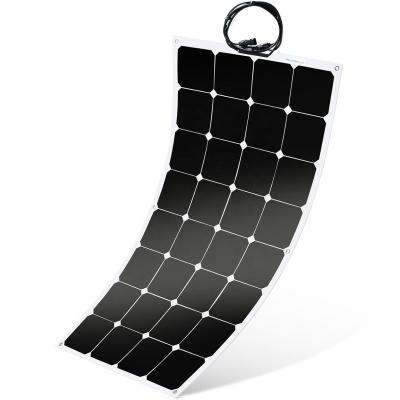 China 100W solar home system flexible car used for universal size solar panels on the roof of the yacht house for sale