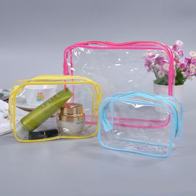 China Recyclable PVC Cosmetic Storage Bag Waterproof Plastic Zipper Bag for sale