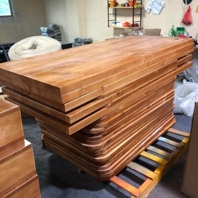 China Restaurant Furniture Dining Table Top Contemporary Solid Pine Wood Table Top Custom Size Optional Color for sale