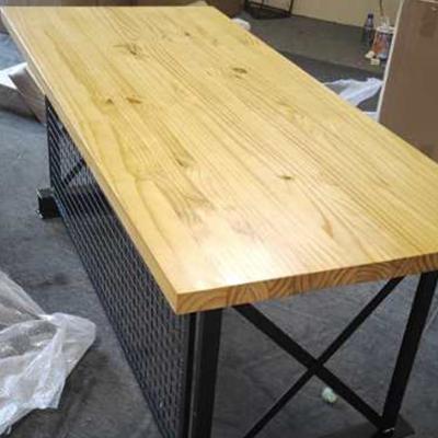 China Loft Style Solid Wood Industrial Office Furniture, Office Table, Desk With Metal Legs Custom Order Welcome for sale