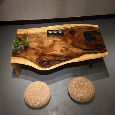 China OEM Contemporary Solid Wood Coffee Table For Dining Room Table Epoxy Wood Table Resin for sale