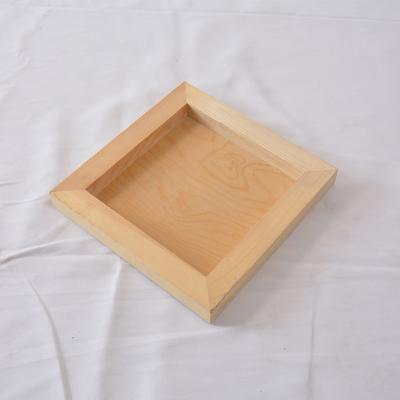 China Recycled Materials Tray Decoration Wooden Hobby Crafts DIY Square Tray for Deco Crafts Wooden Tray for sale