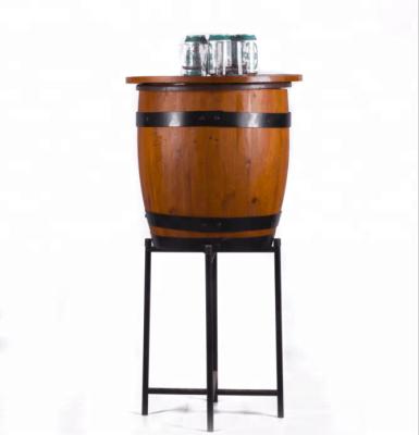 China Sustainable Custom Wooden Ice Bucket With Lid For Beer Ice Bucket Holder for sale