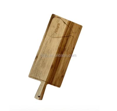 China Sustainable Factory Wholesale Custom Logo Acacia Chopping Board With Handle Wood Cutting Boards for sale