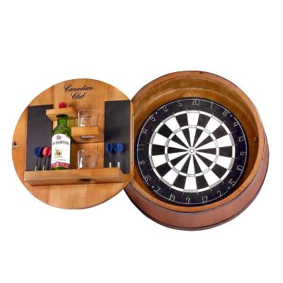 China Professional Pine Target With Luxury Wood Cabinet Darts Wood Target Edging for sale