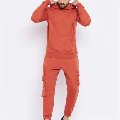 China Autumn high quality custom made unisex solid pullover Spandex/cotton logo tracksuit hoodie oversized sets for men for sale