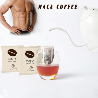 China Organic Peru Black MACA Taiwan Sugar Free Power Ear Filter Drip Coffee 10g Herbal Coffee Hanging Wholesaler for sale