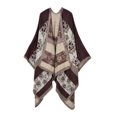 China Soft Fashion Open Front Cover Wraps Fall And Winter Women Cape Shawl Poncho Sweater for sale