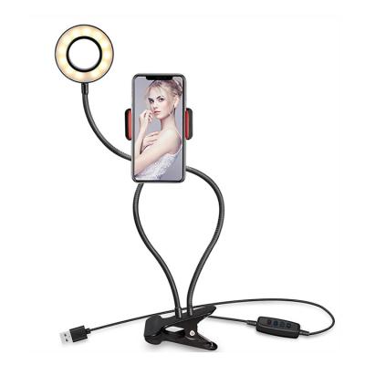 China New Design Portable Selfie Ring Light Live Broadcast Selfie Stand Led Ring Light With Mobile Phone Holder for sale