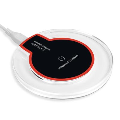 China Wireless Charger 5V 1A 5W Qi Mini Fast Charging Crystal K9 Portable Mobile Cell Phone Mobile Phone Success for sale