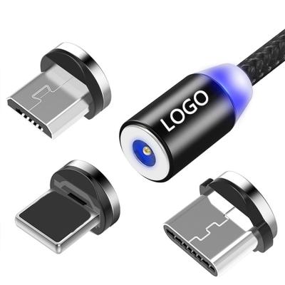 China Custom logo printing mobile phone gift cheap magnetic charger cable mobile phone charging USB magnetic cable for sale