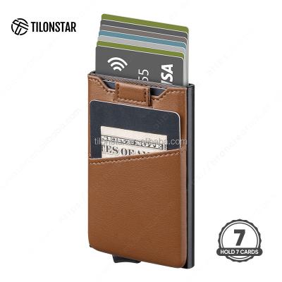 China outdoor map & Minimalist Slim Card Holder Rfid Money Pocket Wallet Aluminum Leather Men Wallet Credit Card Holder Wallet for sale