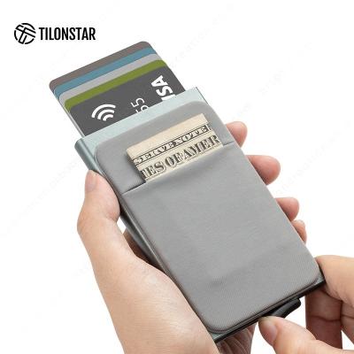 China outdoor map & Pop Pocket Money Wallets Card Case Mini Slim Rfid Wallet Aluminum Security Credit Card Holder for sale