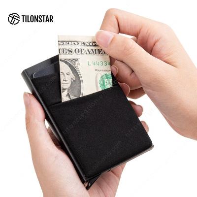 China outdoor map & Slim Leather Money Pocket Card Holder PU Care Holder Rfid Business Card Holder Business Card Holder Wallet for sale