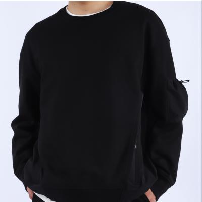 China French Terry Sweater Men's Breathable Casual Unisex OEM OEM Round Neck Customized Logo Long Sleeve Crop Top for sale