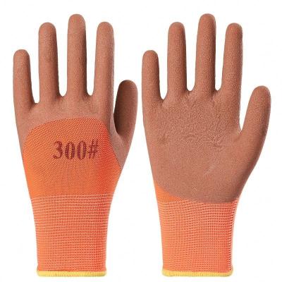 China Popular High Elasticity 10 15 Logo Custom 13 Gauge Nylon Cotton Latex Coated Work Gloves For Gardening for sale