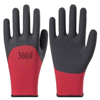 China Cheaper Foaming Anti-Slip Logo Custom 13 Gauge Nylon Cotton Latex Coated Work Gloves For Machine Repair for sale