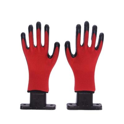 China Custom Dipping Hand Protection Green Nylon Latex Coated Slip Wear Resistant Work Gloves For Gardening for sale