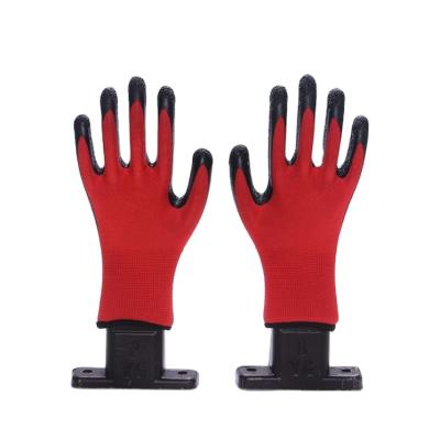 China China Supplier Nitrile Wrinkles White Nylon Latex Coated Slip Wear Resistant Work Gloves For Machine Repair for sale