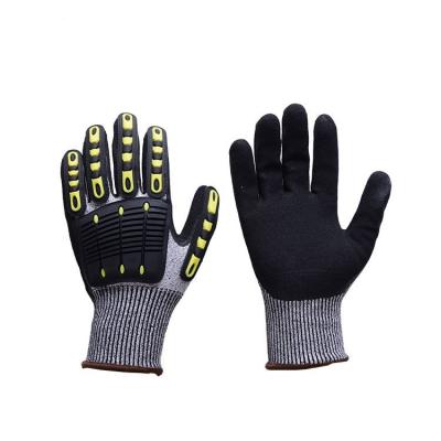 China Hot selling hppe level 5 anti-crash anti-vibration anti-cut anti-slip mechanical outdoor cycling gloves for relief for sale