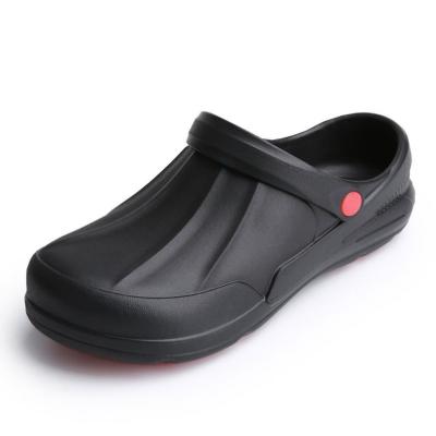 China Hot sell black non-slip kitchen shoes canteen work safety shoes hotel waterproof oil-proof chef shoes for wholesale for sale