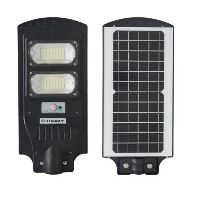 China ROAD 2022 High Brightness 100W IP65 Remote Control ABS Integrated All In One Outdoor Solar Lights Street for sale