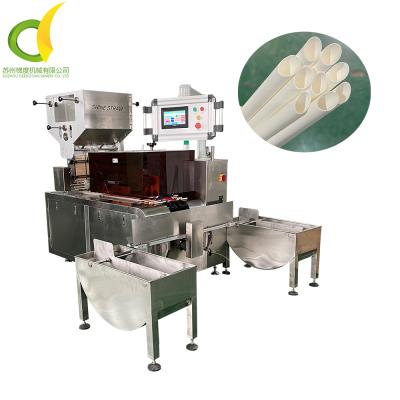 China Straw Industry High Speed ​​Paper Straw Bevel Cutting Machine Automatic Beverage Paper Straw 45 Degree End Cutting for sale