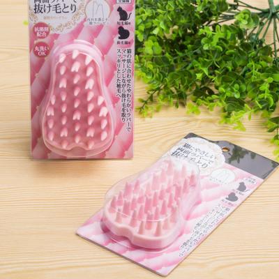 China Non-slip Rubber Dog Cat Grooming Brush Massage Comb Viable Pet for Long and Short Hair for sale