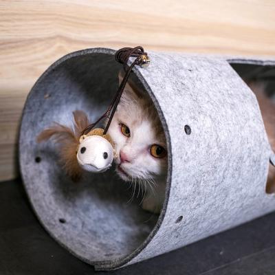 China DIY Sustainable Nature Felt Cat Toys Puppy Collapsible Extendable Tunnel For Cats for sale