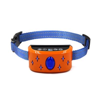 China Hot Selling Amazon Bark Dog Viable Bark Collar Rechargeable Control Dog Collar Anti Vibration for sale