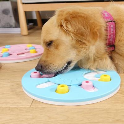 China Sustainable Custom Plastic Food Feeding Funy Playing Puzzle Rounded Shape Slow Feeding Dog Plastic Bowl for sale