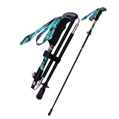 China Ultra-light and ultra-short telescopic carbon fiber folding outdoor trekking poles 5 for sale