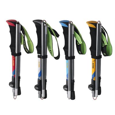 China EVA Hiking Sticks Trekking Pole EVA Logo Item Color Customized Shockproof Aluminum Telescoping Adjustable for sale